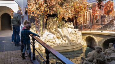 Beleef 750 jaar Amsterdam vormgegeven in zand