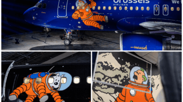 Brussels Airlines presenteert nieuw Kuifje-vliegtuig