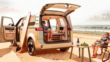 Opblaasbare kitchenette en flexibel bed voor VW California